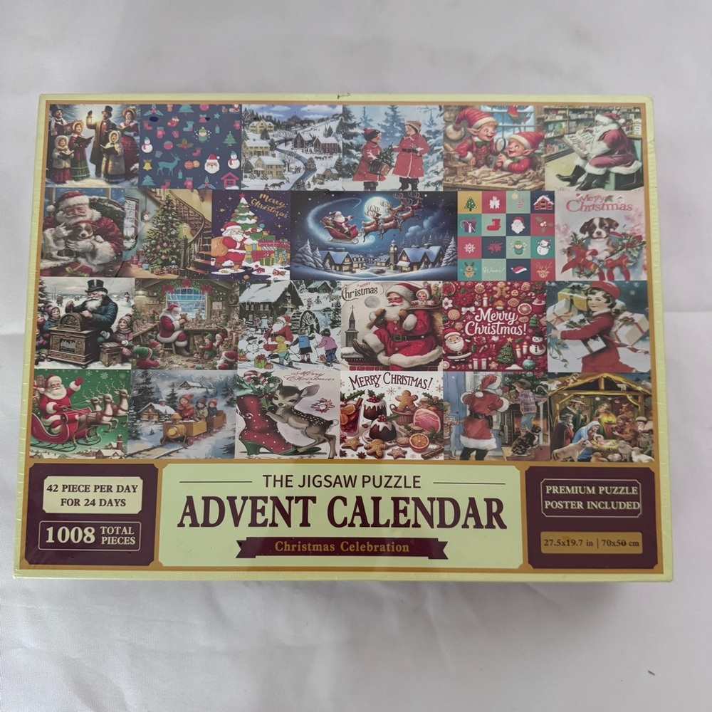 THE JIGSAW PUZZLE ADVENT CALENDAR high quality puzzle 1008 pieces NEW